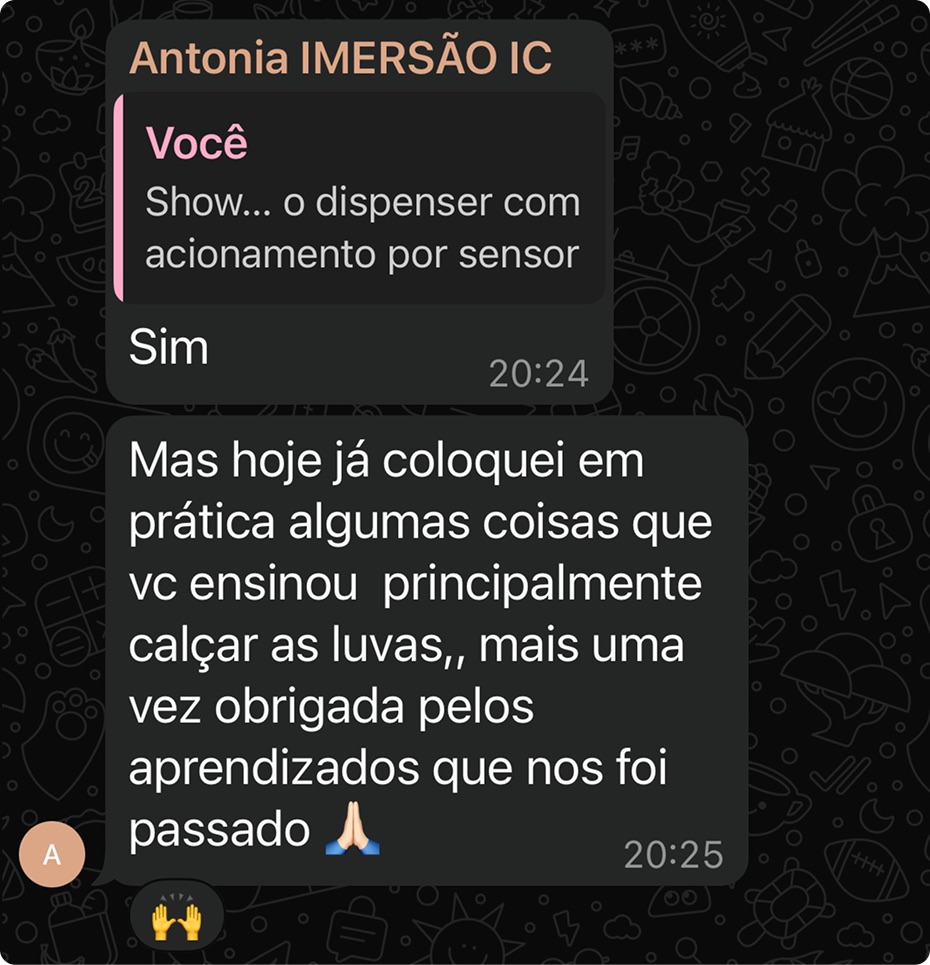 Depoimento de aluno da imersão