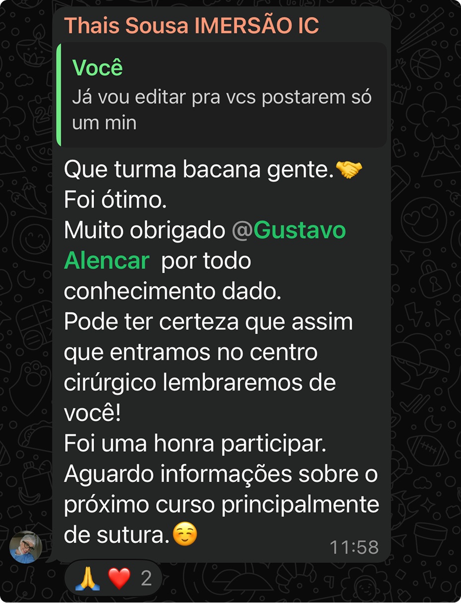 Depoimento de aluno da imersão