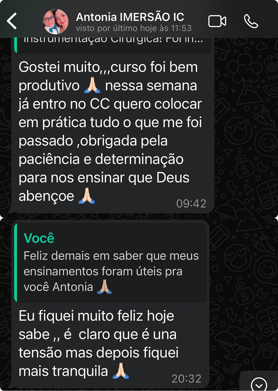 Depoimento de aluno da imersão